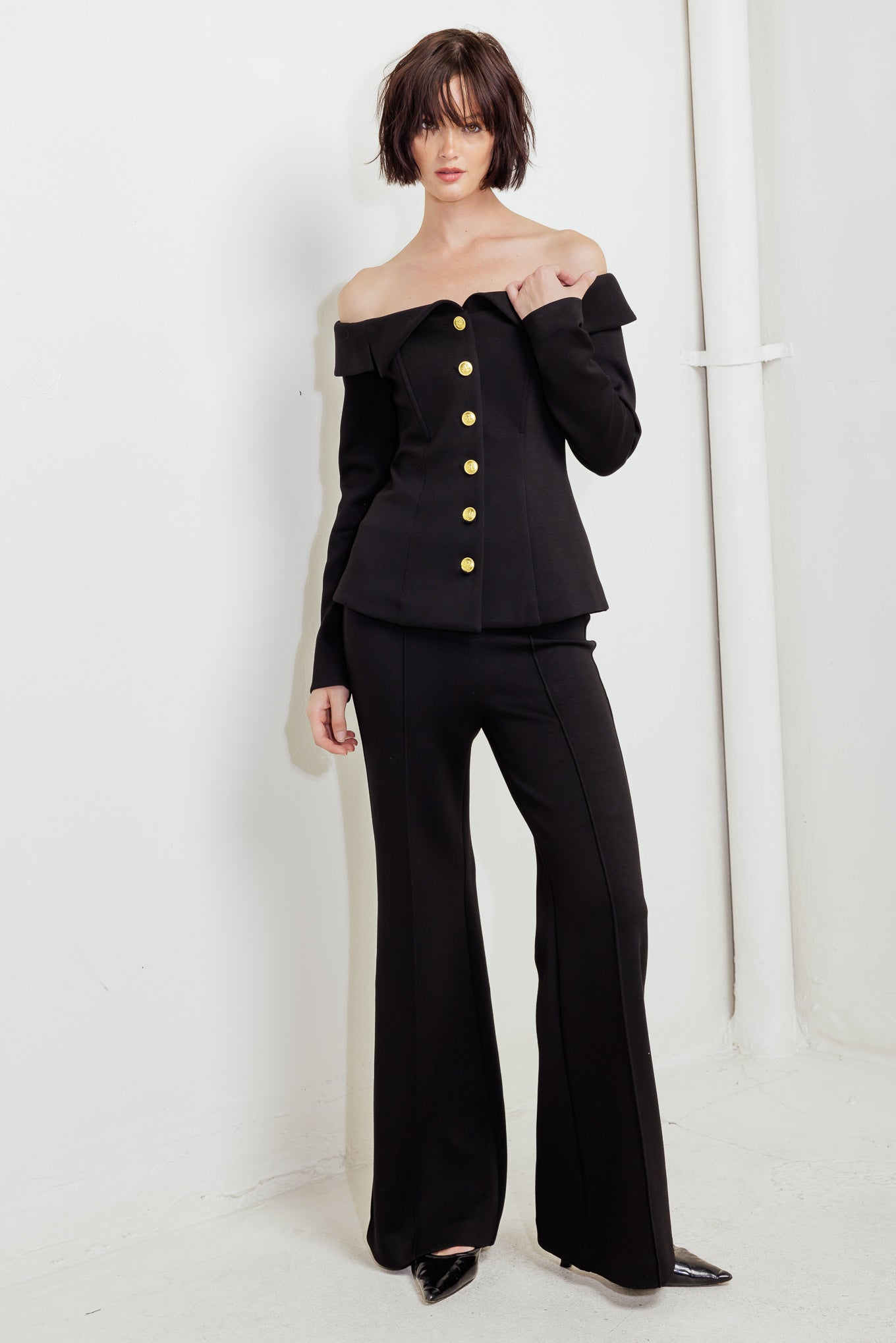 MODERN FLOW BLACK WOVEN PANTS Flying Tomato